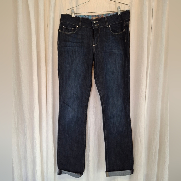 Paige Denim NWOT women's 31 cuffed dark wash Jeans - Picture 2 of 4